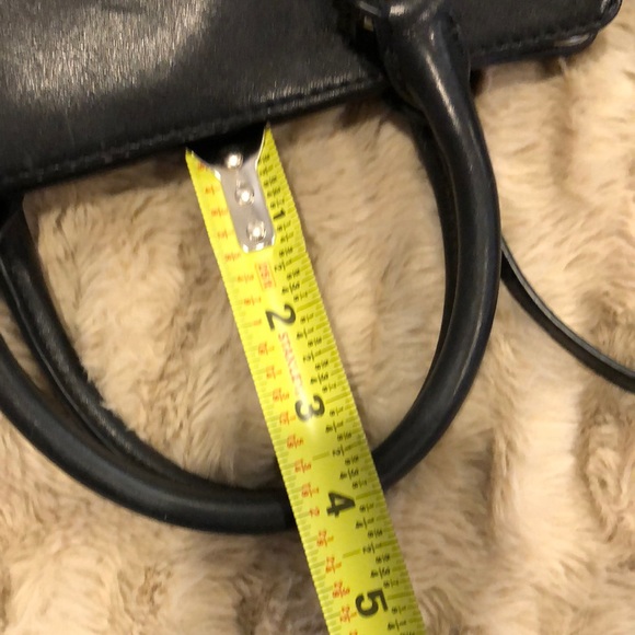 REBECCA MINKOFF Black Leather Two Top Handle Cross Body w Adjustable Strap - Picture 13 of 17